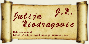 Julija Miodragović vizit kartica